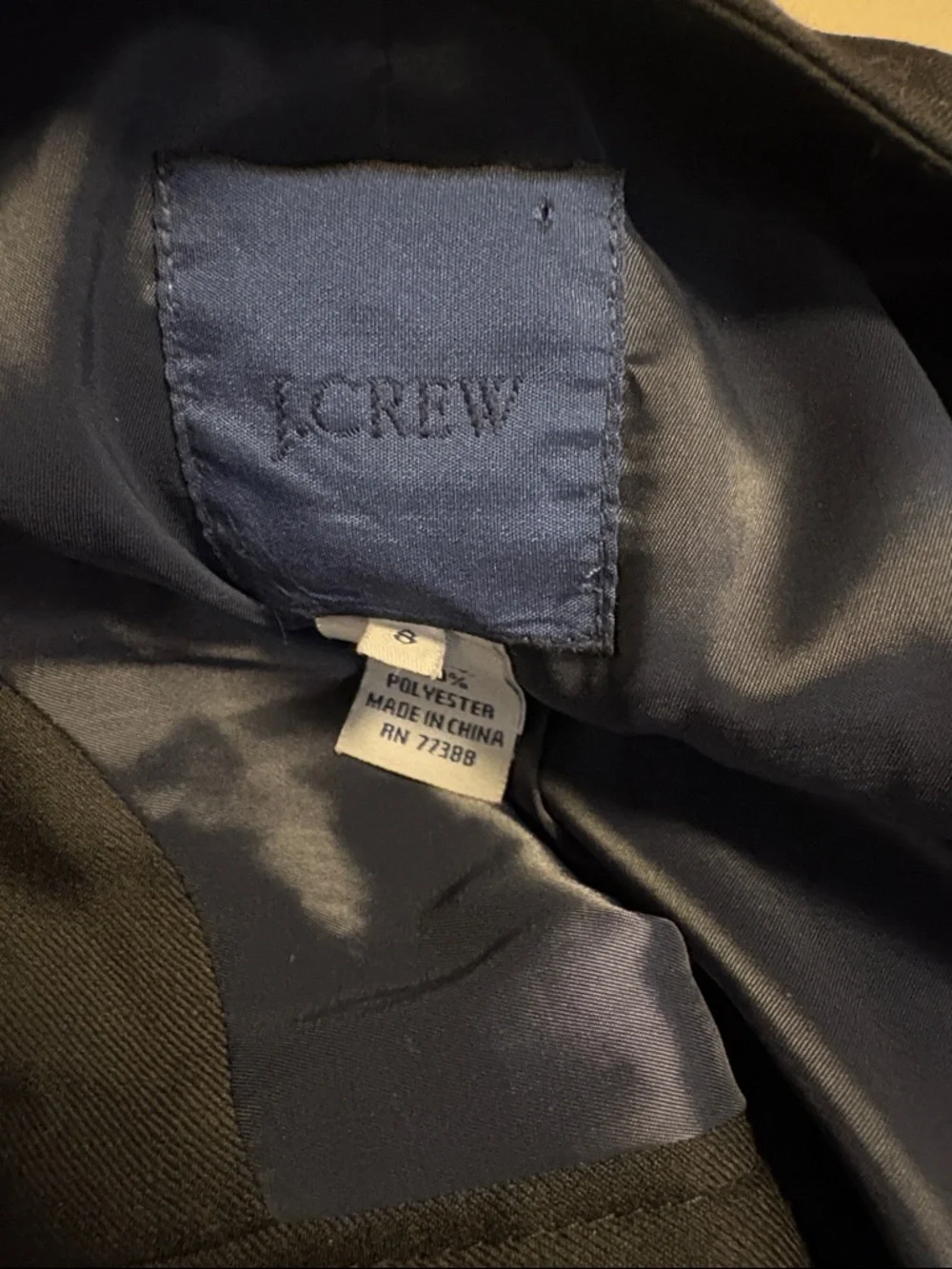 J. Crew Super 120s Wool Peplum Jacket In Black Size 8
